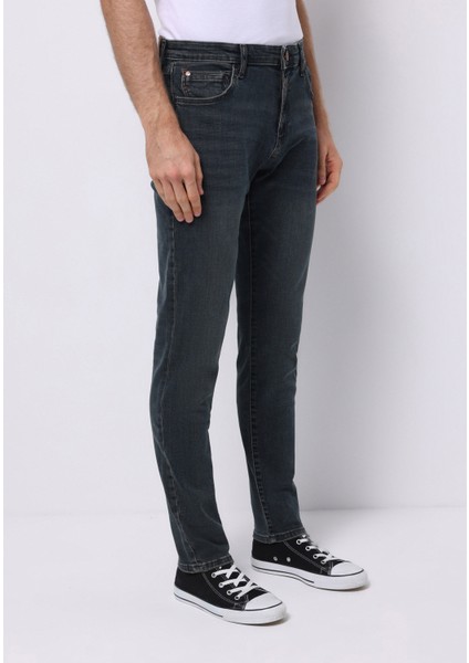 Slim Fit Erkek Yeşil Jean Pantolon fırsatları