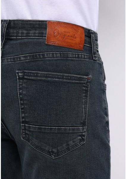 Slim Fit Erkek Yeşil Jean Pantolon