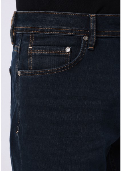 Regular Fit Orta Bel Düz Paça Erkek Koyu Indigo Jean Pantolon indirimleri