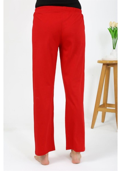 Kadın Penye Düz Tek Alt Pijama 27538 Kırmızı fırsatları