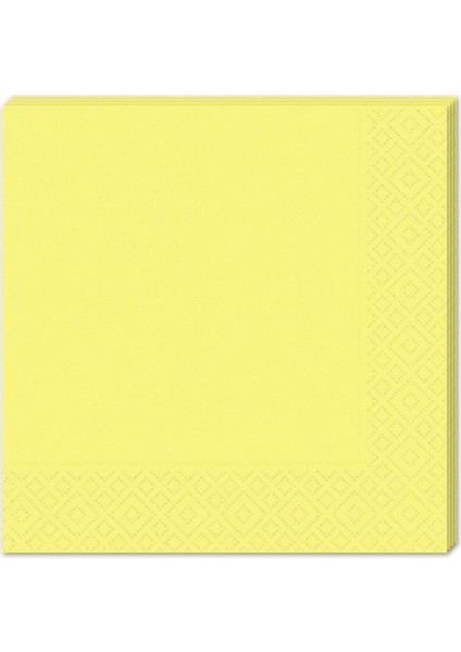 Sarı Makaron Peçete, 33X33 Cm, 16 Adet, Şık ve Kullanışlı.