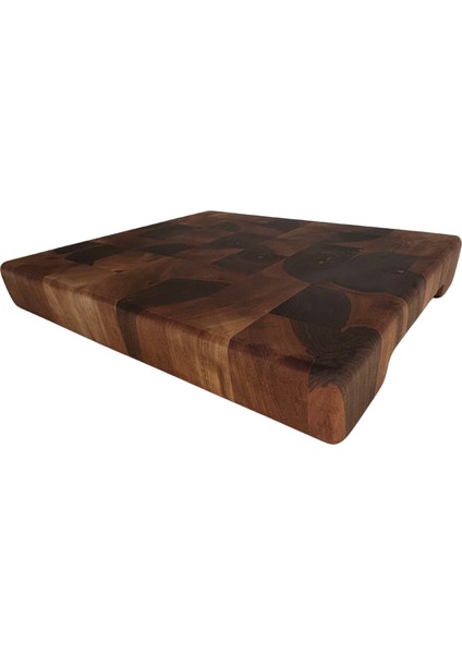 El Yapımı-Ceviz Ağacı End Grain Profesyonel Kesme Doğrama Tahtası – 28X37X5 Cm|dayanıklı-Şık Tasarım fırsatları