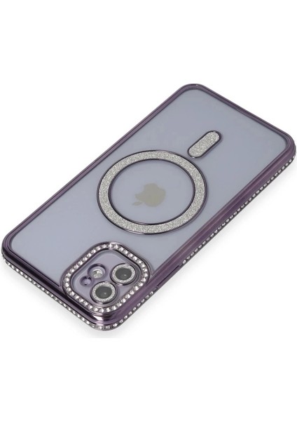 iPhone 11 Kılıf Joke Simli Magneticsafe Kılıf - Derin Mor fiyatları