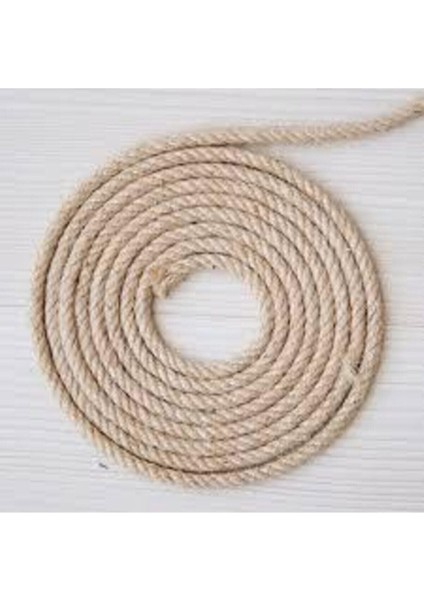 Turuncu Jüt Halat 6 Mm, 50 M, Dayanıklı ve Doğal Kraft Ip, Çeşitli Projeler Için Ideal