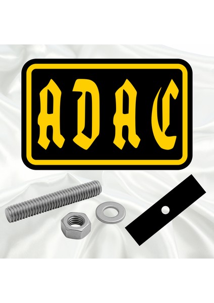ADAC Otomobil Kulübü Pleksi Panjur Arması - 2 I Universal Vidalı Oto Panjur Süsü I Araba Panjur Süsü modelleri