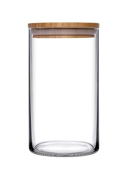 43463 Bamboo Ahşap Kapaklı Cam Kavanoz, Şeffaf, 1.48 Litre modelleri