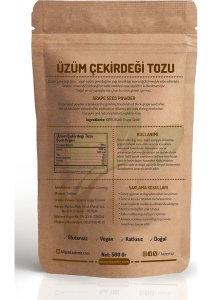 Üzüm Çekirdeği Tozu - Unu fiyatları