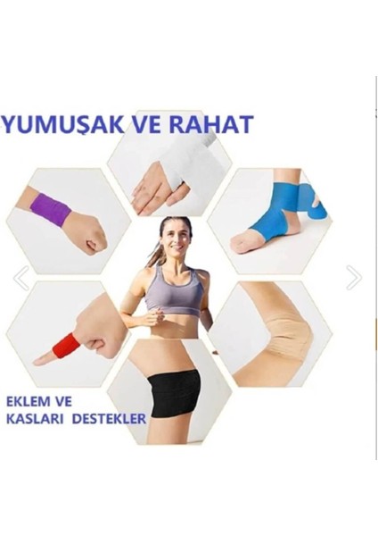 Mavi Kendine Yapışan Elastik Bandaj 5cm x 4,5m, Rahat ve Pratik Kullanım Sağlar modelleri