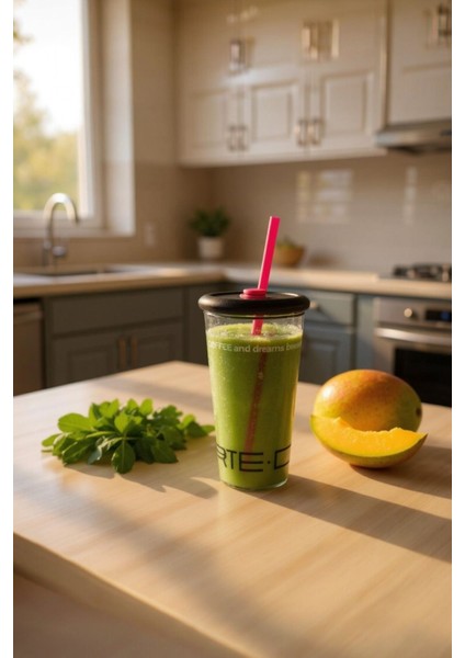 Siyah 800ML Cam Su Şişesi, Spor, Kamp, Yoga Için Süzgeçli ve Pipetli Suluk