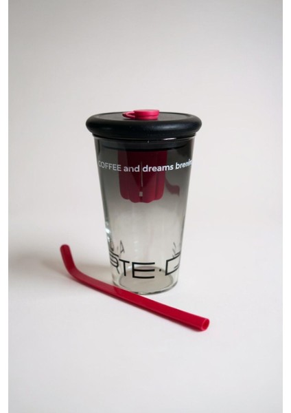 Siyah 800ML Cam Su Şişesi, Spor, Kamp, Yoga Için Süzgeçli ve Pipetli Suluk fiyatları