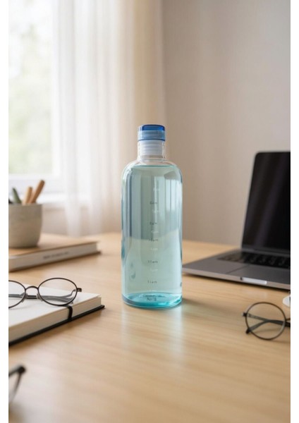 Renkli Cam Su Şişesi, Spor ve Kamp Için 700 Ml, Şık ve Hafif Tasarım