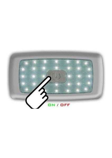 12V Tavan Lambası 34 Ledli Dokunmatik Beyaz (135*70 Mm) fiyatları