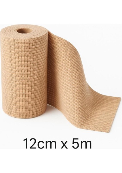 Bej Elastik Bandaj 12CM x 1,5m, Rahat ve Esnek Kullanım