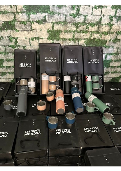 Mavi Paslanmaz Çelik 3'lü Vakumlu Termos Seti, Sıcak ve Soğuk Için Idealdir modelleri