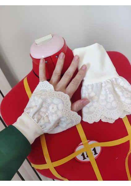 Beyaz Tüllü Uzatıcı Seyyar Manşet Kolluk, Şık ve Kullanışlı Aksesuar fiyatları