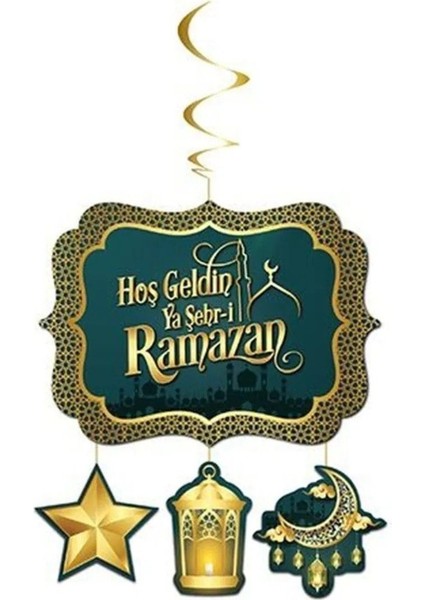 Renkli Bayram Süsü, Ramazan Temalı Dekoratif Tavan Asması