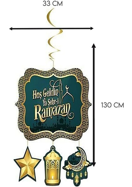 Renkli Bayram Süsü, Ramazan Temalı Dekoratif Tavan Asması fiyatları