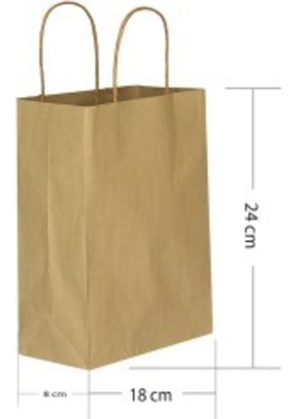 Renkli 18X8X24 Büküm Saplı Poşet 25'li, Dayanıklı ve Pratik Kullanım Için Ideal. modelleri