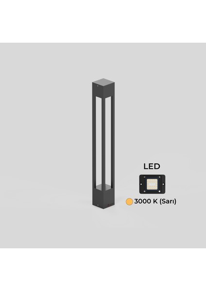 Orvia LED Bahçe Aydınlatması | 80 cm Dış Mekan Bollard Aydınlatması