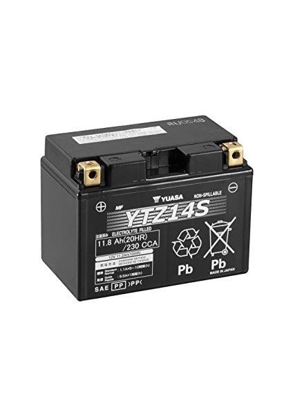12V 11.8 Ah Motosiklet Aküsü 230 A (En) (150*87*110) (YTZ14S)