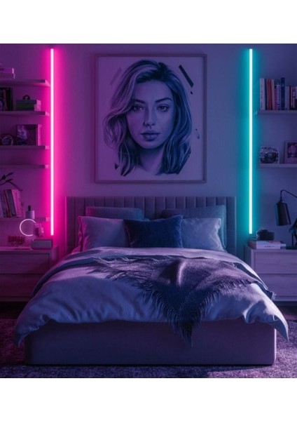 50 cm Şeffaf 256 Renk Bluetooth Kontrol Rgb Çubuk Şerit LED Renk Değiştiren LED Işık SB-6543
