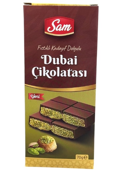 Dubai Çikolatası %70 Antep Fıstığı 70 gr *4'lü