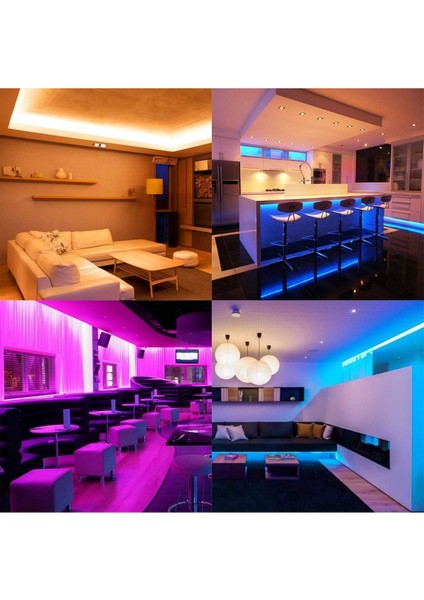 2.5 Metre 8 Renk Kumandalı Sese Duyarlı Renk Değiştiren Rgb Şerit LED Işık Seti SB-6546 fırsatları