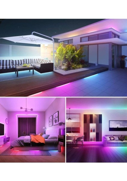 5 Metre 16 Renk Kumandalı Renk Değiştiren Rgb Şerit LED Işık Seti SB-6544