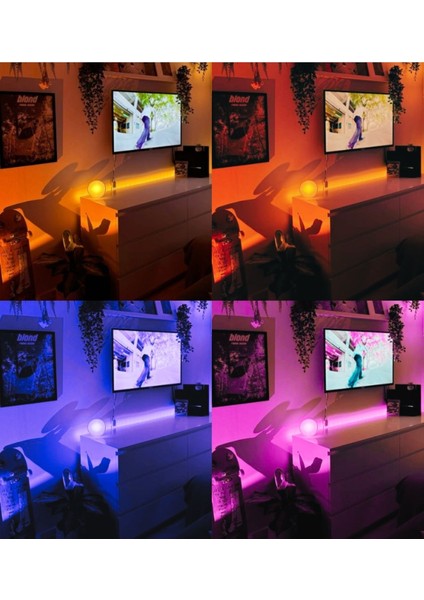 1 Metre Şeffaf 8 Renk Kumandalı Sese Duyarlı Renk Değiştiren Rgb Çubuk Şerit LED Işık SB-6541 modelleri