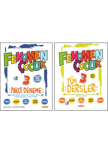 Fenomen 3. Sınıf Paket Deneme+Kurmay Tüm Dersler (2 Kitap)
