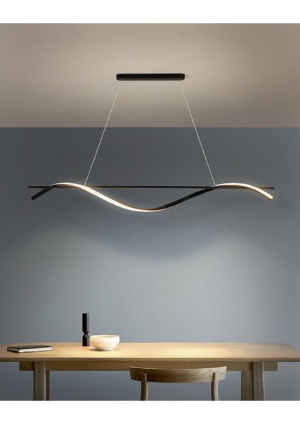 Antrasit 120CM, 3000K Işık, Kumandalı, Burgu Sarkıt, Sarkıt Modern Aydınlatma, Dekoratif Işık modelleri