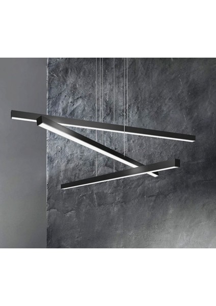 Antrasit 3000K*100CM Sarkıt LED Avize, 3000K Işık, Kumandalı, Modern Sarkıt, LED Lamba, Dekoratif Avize