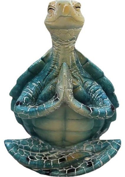 Luxıxı 10CM Reçine Dekorasyon Süsleme Meditasyon Deniz Kaplumbağası Meditasyon Deniz Kaplumbağası Hayvan Heykeli Dekorasyon Süsleme Reçine El Sanatları (Yurt Dışından)