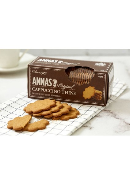 Annas Orginal Cappuccino Thins Kahveli Bisküvi-Kurabiye 150 G fiyatları