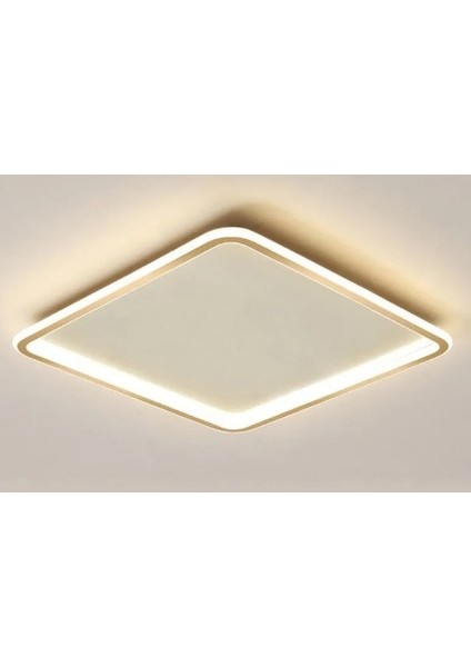 Gold 80X80CM Kare 3000K Işık Rengi,kumandalı LED Tavan Lambası,avize,modern Aydınlatma, Dekoratif Işık fırsatları