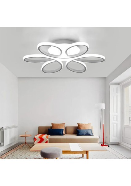 Gold Papatya Ø60CM 3000K Işık Rengi, Kuamndalı LED Tavan Lambası,oval Avize,modern Aydınlatma,dekoratif Işık modelleri