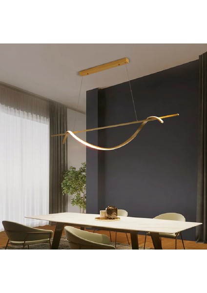 Gold 120CM, 3000K Işık, Kumandalı, Burgu Sarkıt, Sarkıt Modern Aydınlatma, Dekoratif Işık fiyatları