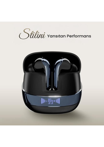 Twx Soundcraft Anc Enc Gürültü Engelleme Özellikli Dijital LED Ekranlı Bluetooth 5.4 Tws Kablosuz Kulak Içi Kulaklık fiyatları