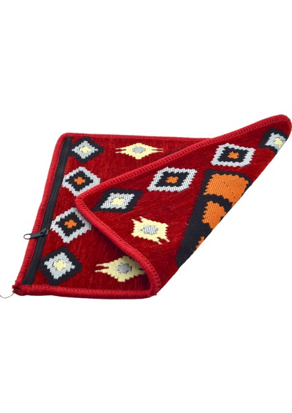 Dekoratif Otantik Çift Taraflı Fermuarlı Kilim Şark Köşesi Minder Kılıfı (40CMX41CM) Mod9 modelleri