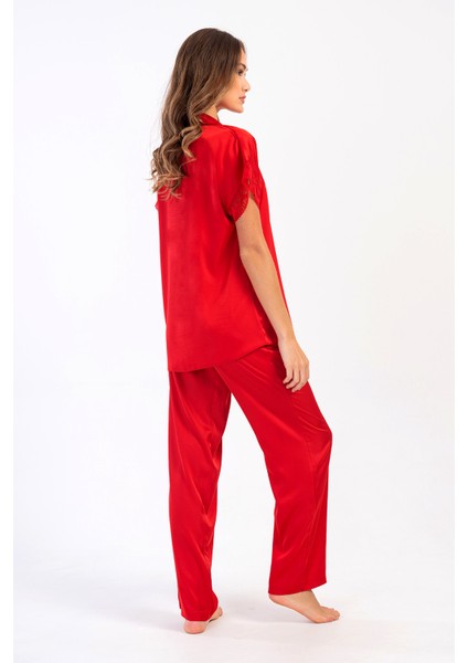 Premium Saten Çeyizlik Kadın Pijama Takımı – Kore Ipeği Dokusu, Dantel Detaylı, Hediye Kutulu modelleri