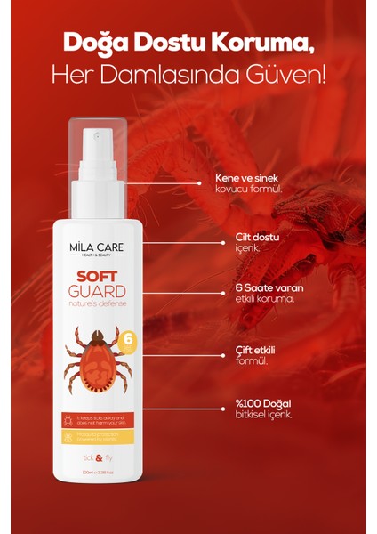 Soft Guard Sivrisinek ve Kene Kovucu Sprey Losyon Bitkisel Tüm Vücut Için 100ml modelleri