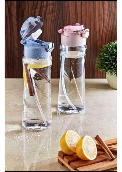 Şeffaf Pipetli Spor Matara 750 Ml, Ofis ve Okul Için, Sağlıklı ve Hafif Tasarım fiyatları