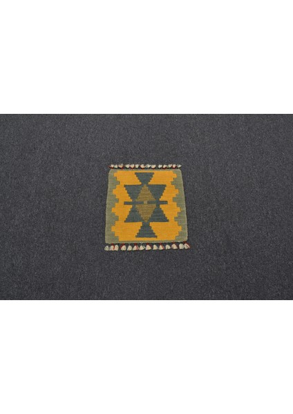 Yeni El Dokuma Kare Köşe Sandalye Minderi Pınarbaşı Kayseri Yün Kilim 5940 modelleri
