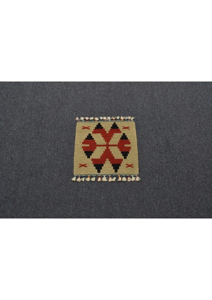 Yeni El Dokuma Kare Köşe Sandalye Minderi Pınarbaşı Kayseri Yün Kilim 5943 modelleri