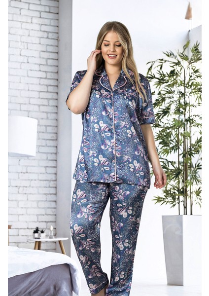 Premium Saten Çeyizlik Kadın Pijama Takımı – Kore Ipeği Dokusu, Dantel Detaylı, Hediye Kutulu