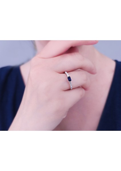 Pırlanta ve Baget Kesim Safir Taşlı Yüzük 0404R0321 fırsatları