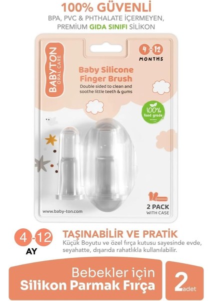 Nessiworld Babyton Silikon Ikili Parmak Fırça