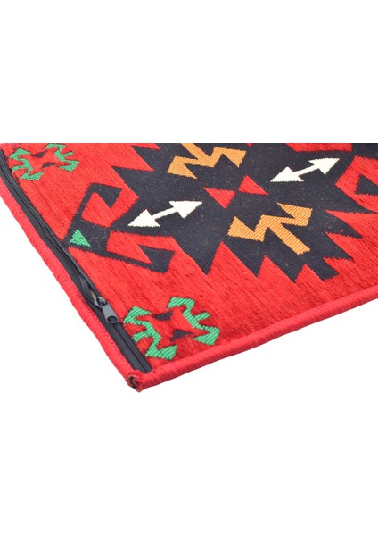 Dekoratif Otantik Çift Taraflı Fermuarlı Kilim Şark Köşesi Minder Kılıfı (40CMX41CM) MOD11 fiyatları