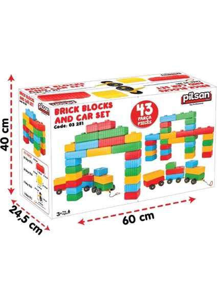 Nessiworld 03251 Tuğla Blok ve Araba Seti S172117281 fiyatları
