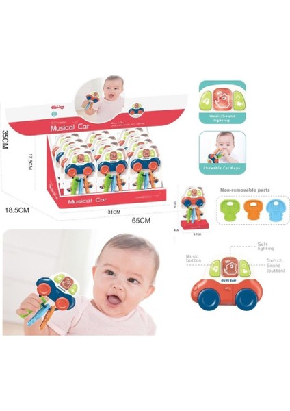 Nessiworld BIB6001-VARDEM Işıklı Müzikli Anahtarlıklı Bebek Arabası